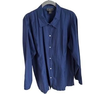 Bogari‎ Signature Navy Button Front Shirt M